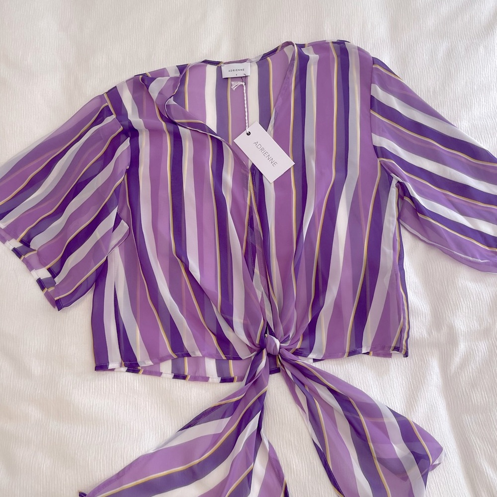 Purple adrienne top size small